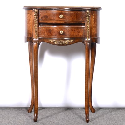 Lot 248 - French walnut pier table, 20th Century