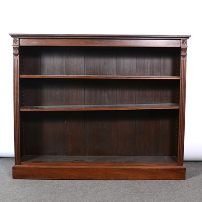 Lot 346 - Victorian walnut open bookcase