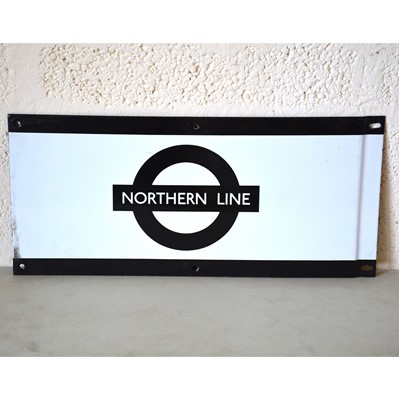 Lot 246 - Original London Underground station frieze enamel sign 'Northern Line'