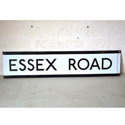 Lot 264 - Original London Underground station frieze enamel sign 'Essex Road'