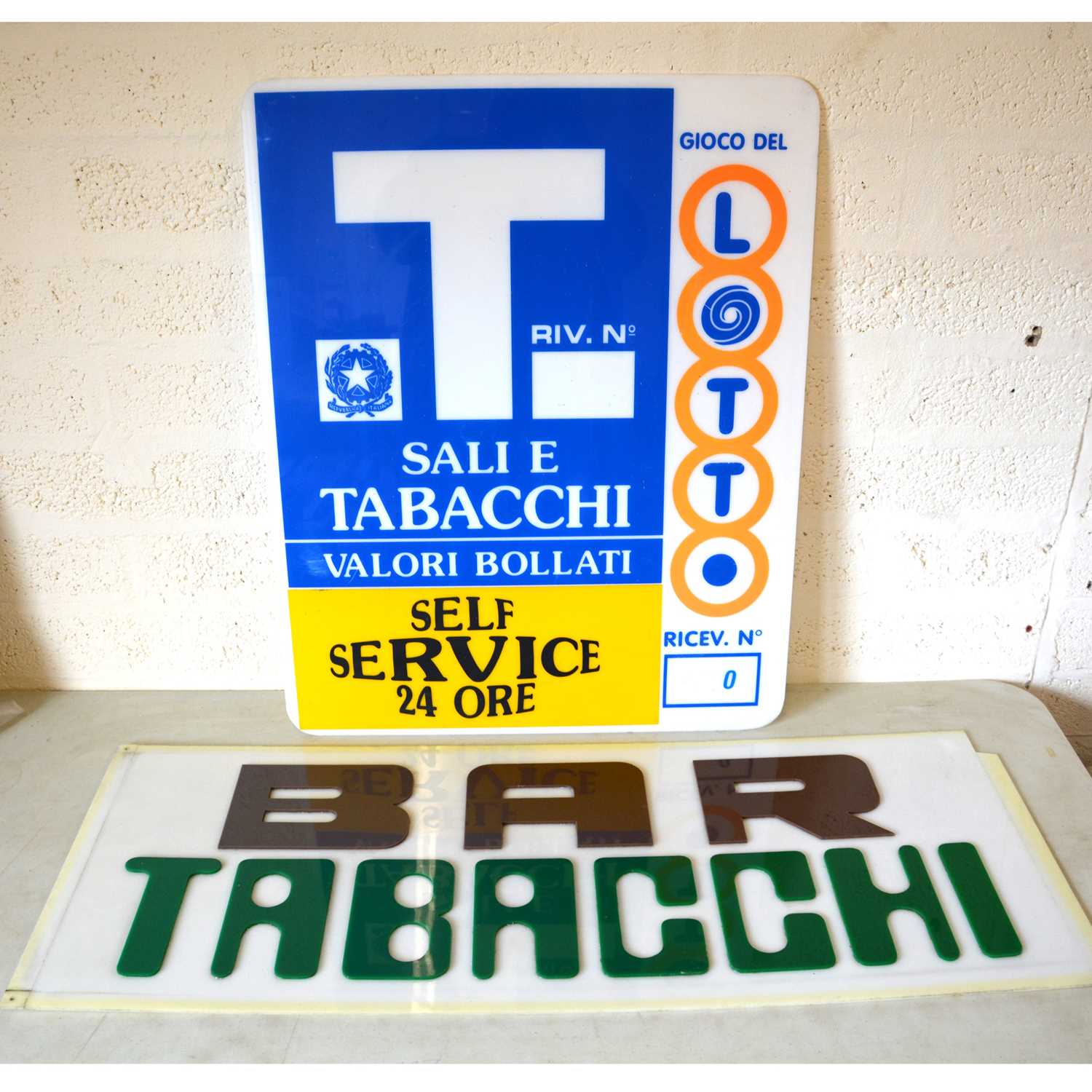 Lot 234 - Two Italian plastic advertising signs