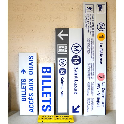 Lot 208 - Five French railway train enamel signs