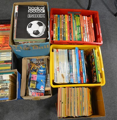 Lot 151 - Eight boxes of annuals and comic books, including Lion; Blue Peter etc