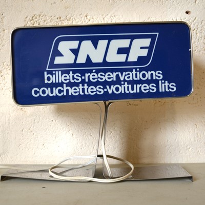 Lot 253 - French SNCF railway light-up station sign.