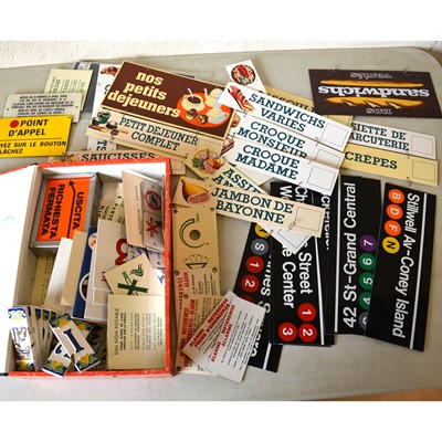 Lot 209 - A collection of railway station and other small advertising signs