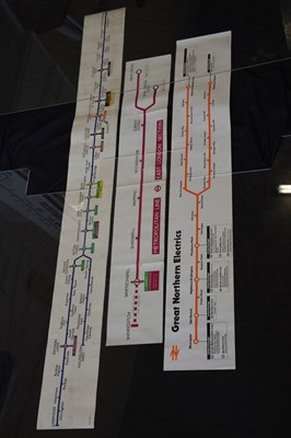 Lot 273 - Three London Underground and British rail carriage line route diagrams