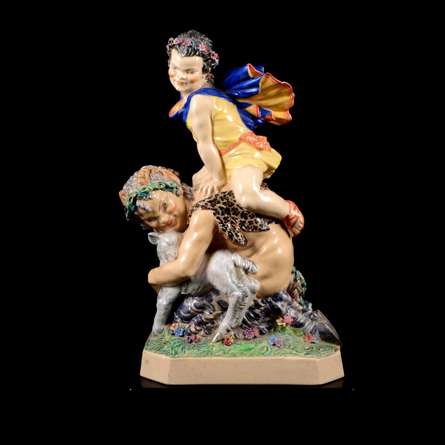Lot 65 - Charles Vyse, 'La Folie Bergère', an earthenware figural group