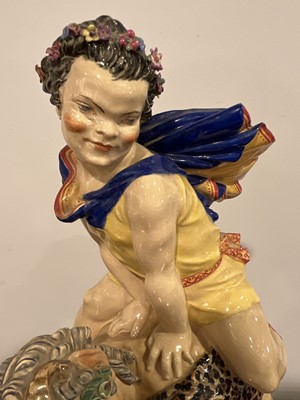 Lot 65 - Charles Vyse, 'La Folie Bergère', an earthenware figural group