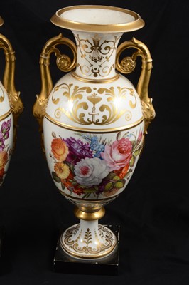 Lot 63 - Pair of Nantgarw-style porcelain vases, early 19th century