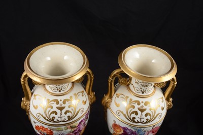 Lot 63 - Pair of Nantgarw-style porcelain vases, early 19th century