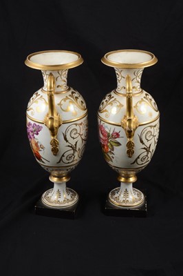 Lot 63 - Pair of Nantgarw-style porcelain vases, early 19th century