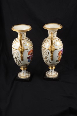 Lot 63 - Pair of Nantgarw-style porcelain vases, early 19th century