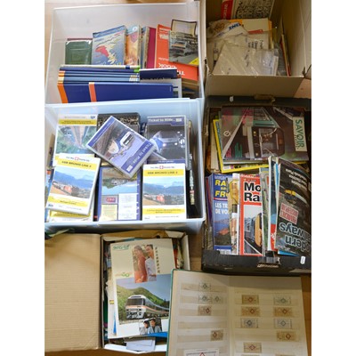 Lot 258 - Railway interest; a collection of items including brochures, magazines, DVDs, books etc