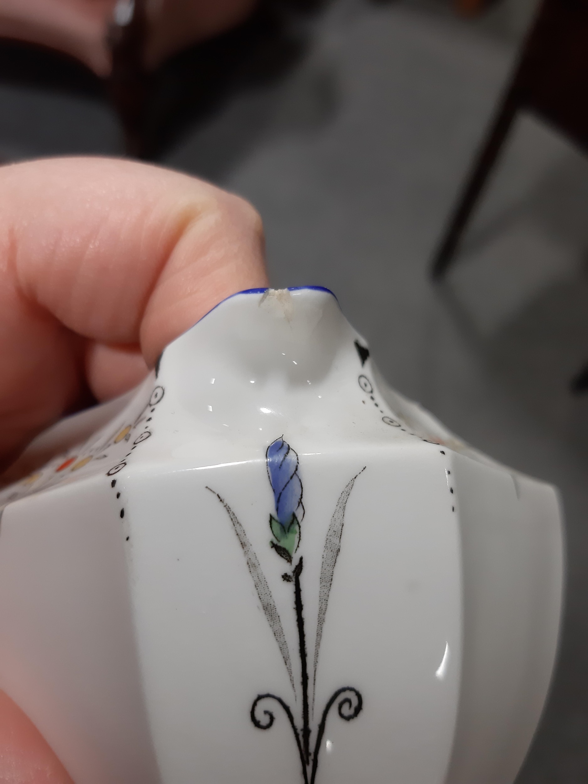 Lot 181 Shelley Art Deco bone china tea set, Queen