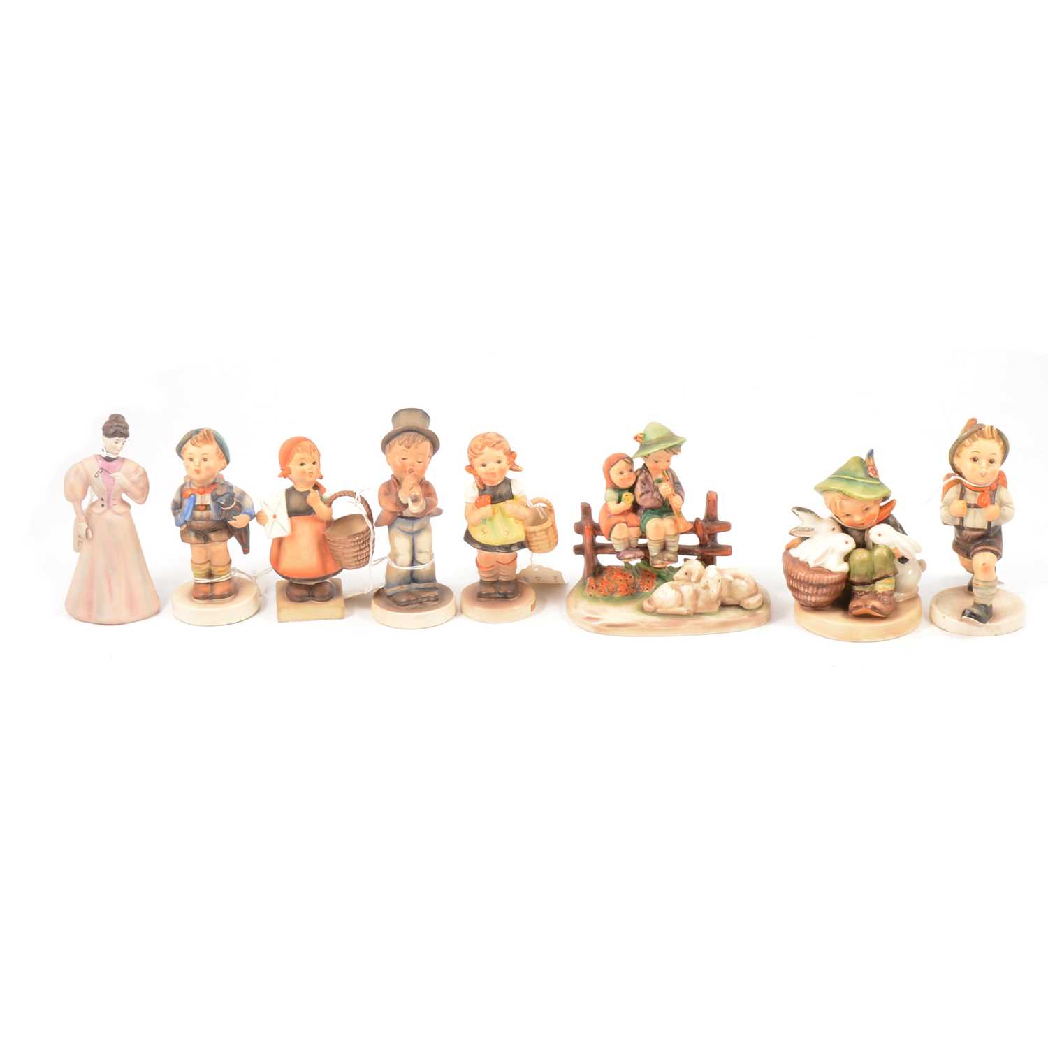 Lot 16 - Collection of ornaments including Hummell and Gobel figures.