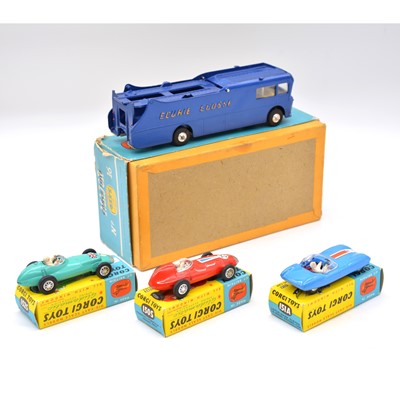 Lot 1096 - Corgi Toys die-cast model gift set no.16 Ecurie Ecosse racing car transporter, boxed