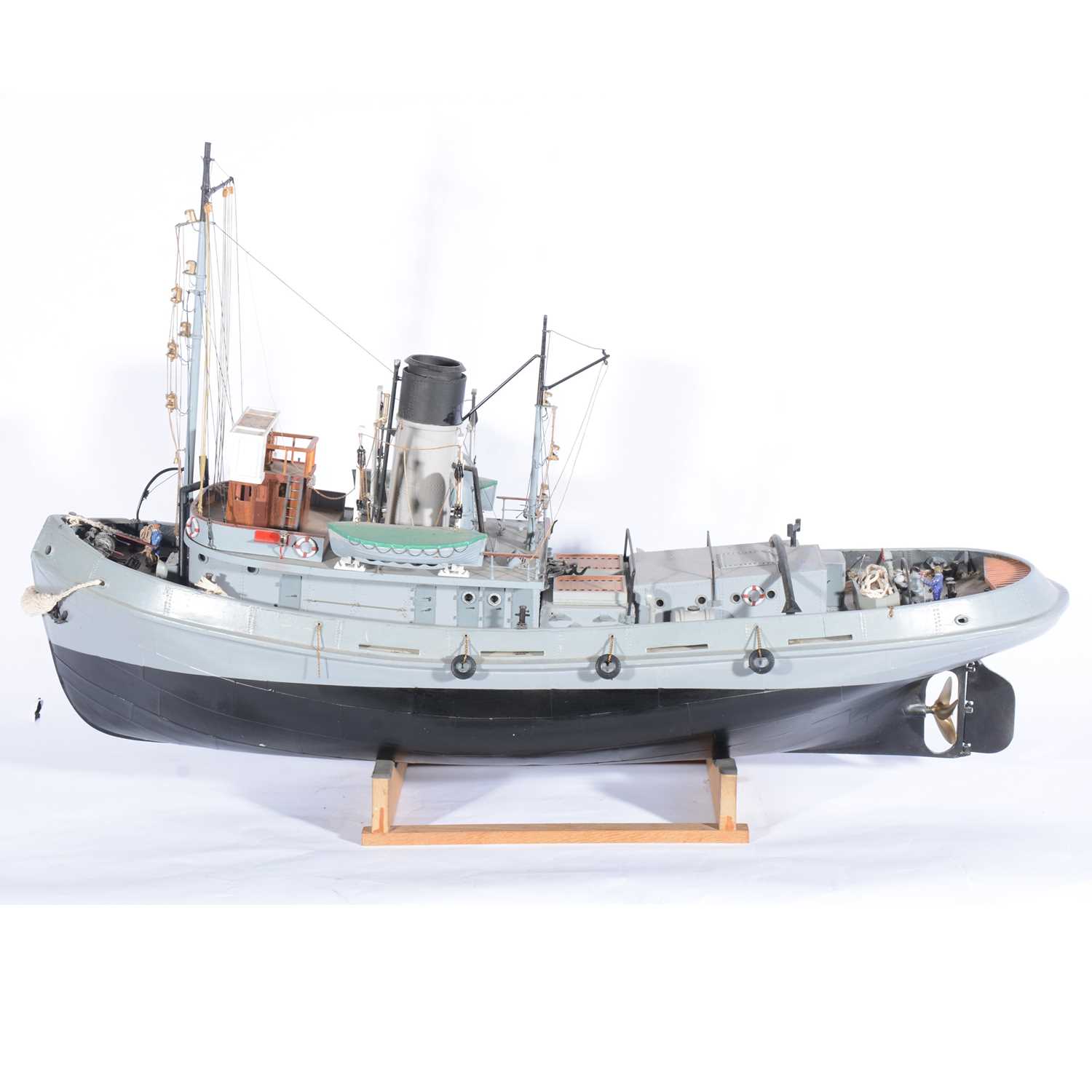 Lot 1262 - Mount fleet models 'Empire Ivy / Flying Tempest' kit-built remote control model ship