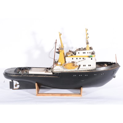 Lot 1259 - Kit-built model ship Dutch salvage ship