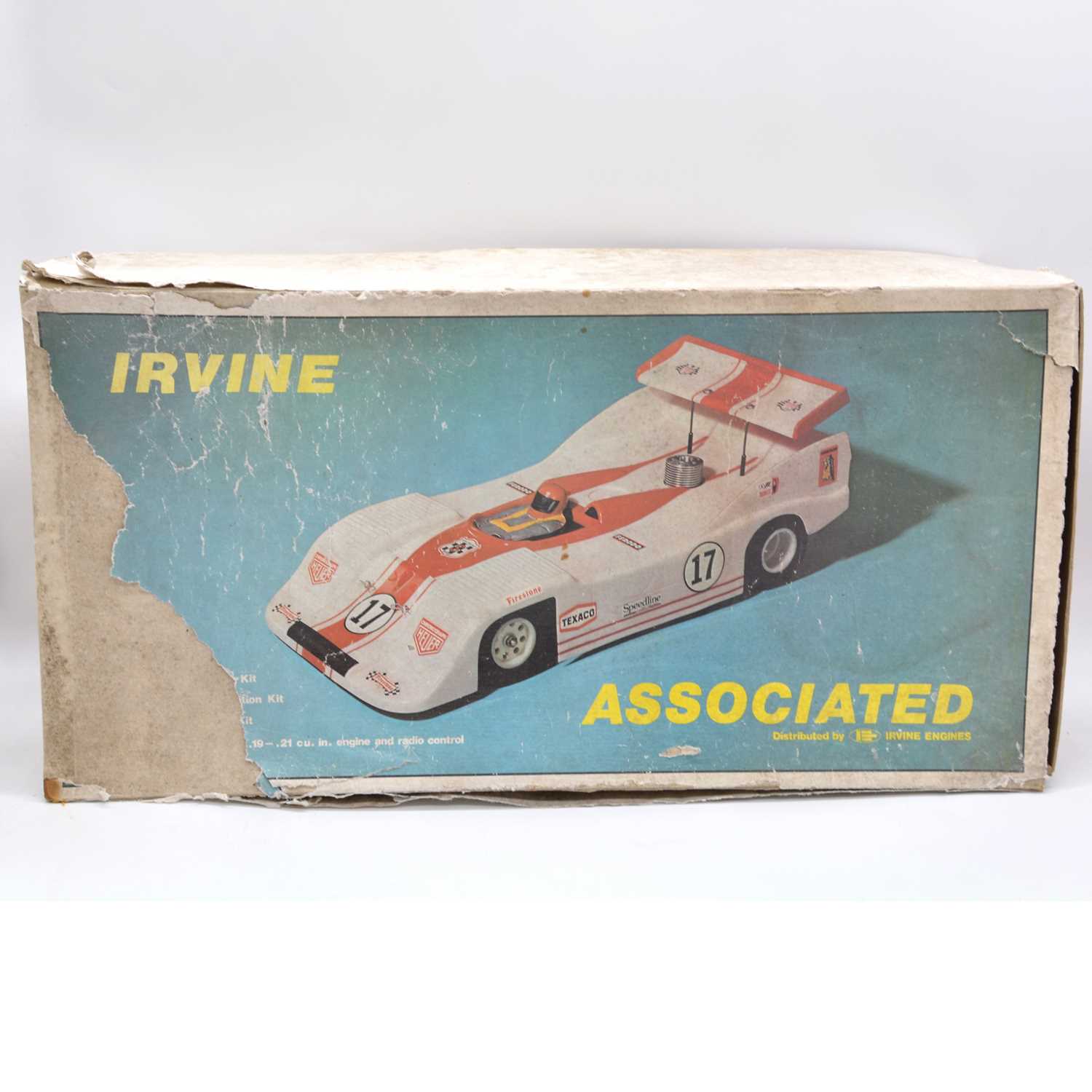 Lot 1286 - Irvine Engine Associated, RC radio control racing model kit ref RC100 'Sunoco Porsche + Audi'