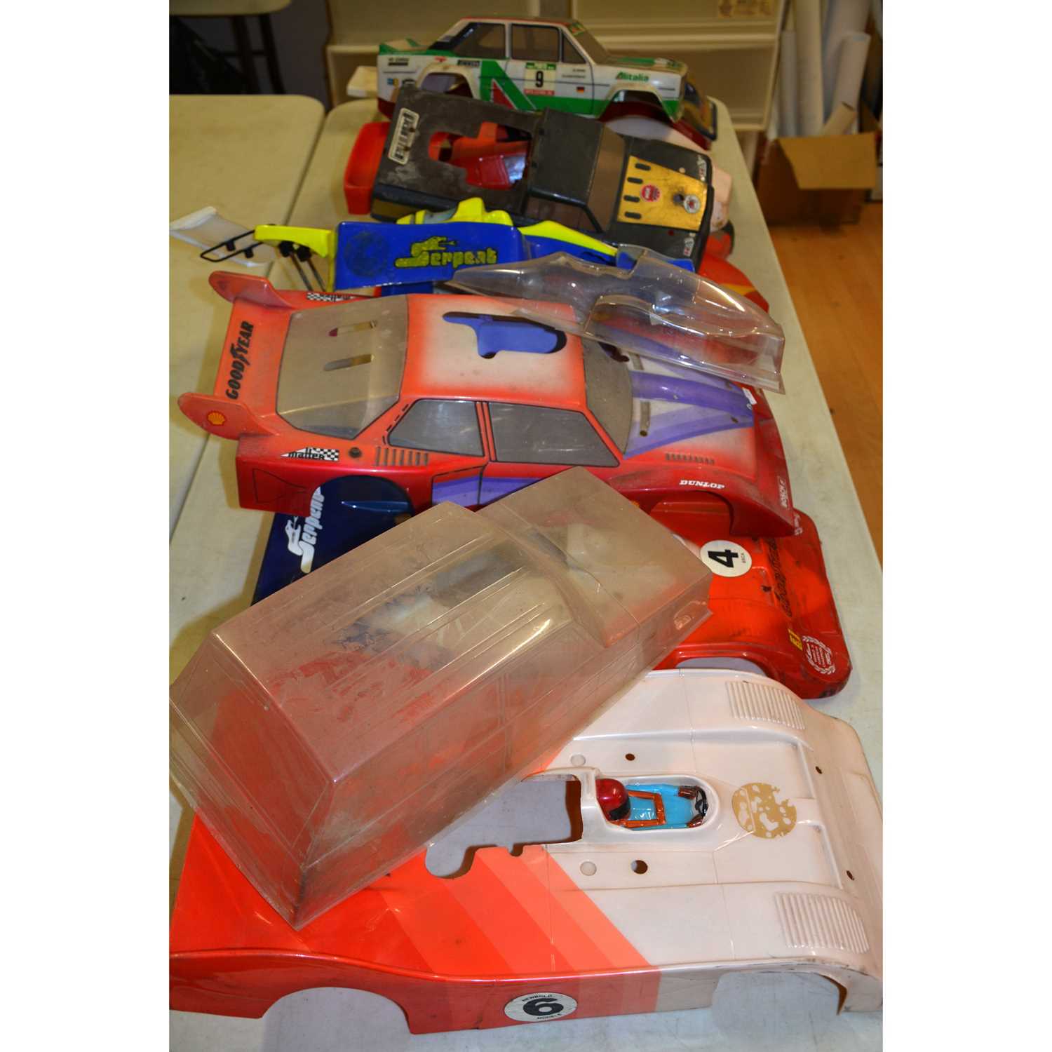Shell Racing Rc Cars Lot 1274 - RC racing car shells, seventeen various.