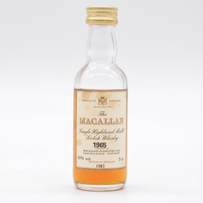 Lot 202 - Macallan 1965, and 1966, single Speyside malt whisky miniatures