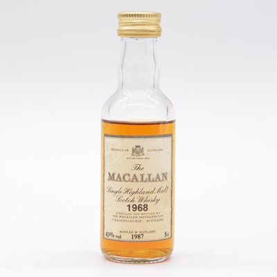 Lot 681 - Macallan 1968, single Speyside malt whisky miniature