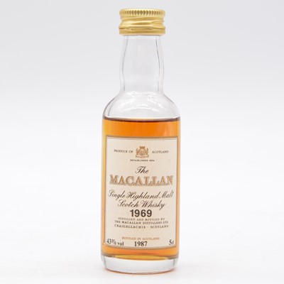 Lot 682 - Macallan 1969, single Speyside malt whisky miniature