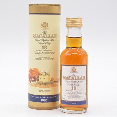 Lot 684 - Macallan 1985, 18 year old, single Speyside malt whisky miniature