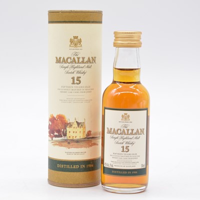 Lot 683 - Macallan 1984, 15 year old, single Speyside malt whisky miniature