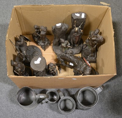 Lot 154 - Set of seven Heredities bronzed resin models, including Tristan & Isolde etc7