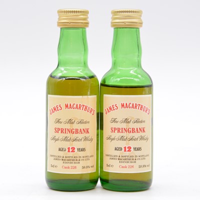 Lot 672 - Springbank, 12 year old, single cask malt whisky miniature bottlings