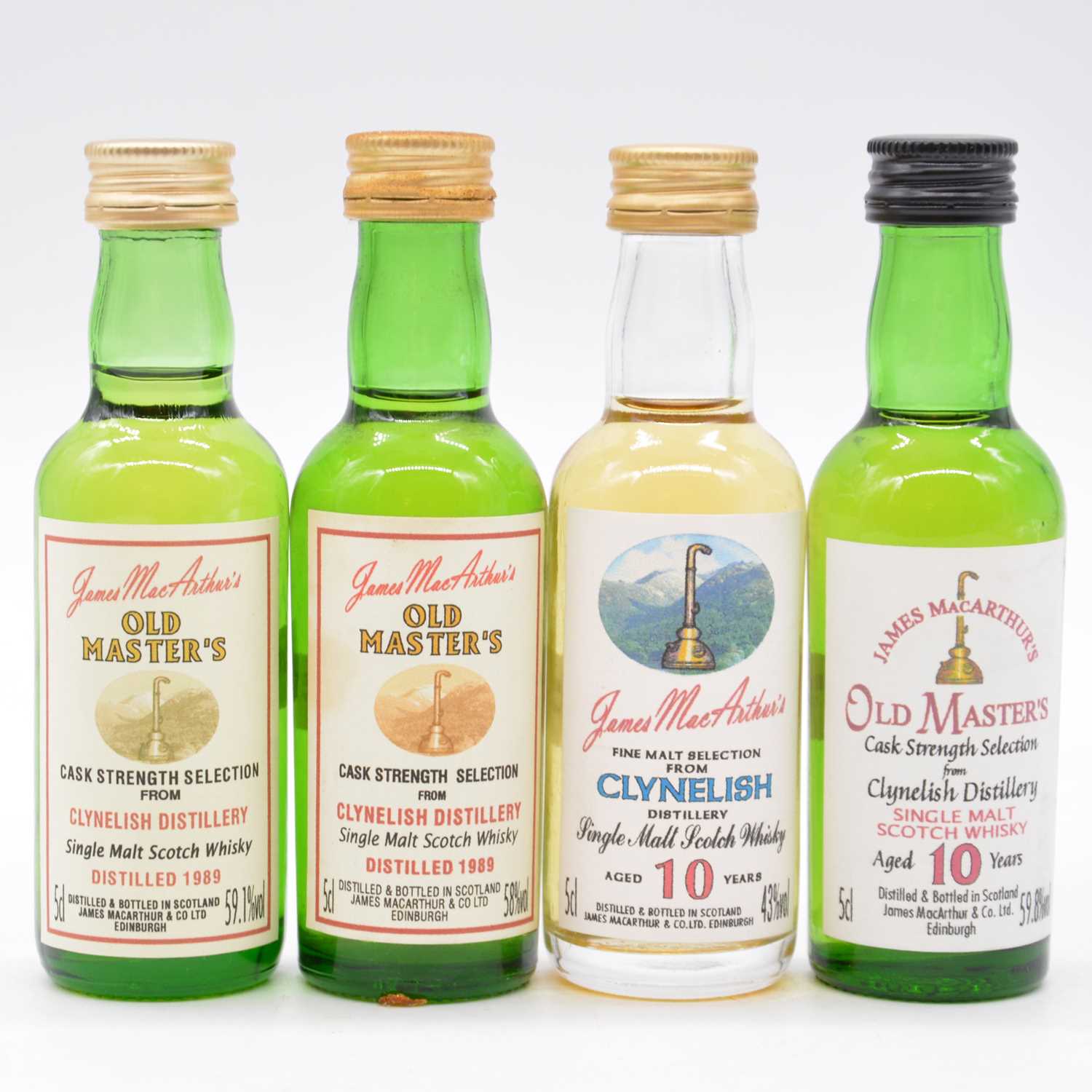 Lot 661 - Clynelish, four assorted single malt whisky