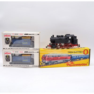 Lot 157 - Three Atlas and Rivarossi O gauge model railway locomotives