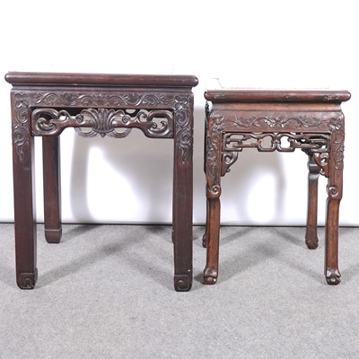 Lot 304 - Two Chinese hardwood tables