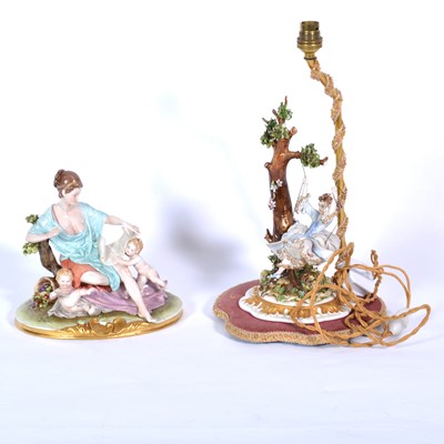 Lot 23 - Two Capodimonte ceramic groups