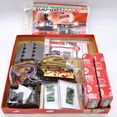 Lot 111 - LGB Lehmann G gauge model railway spare and electric parts etc