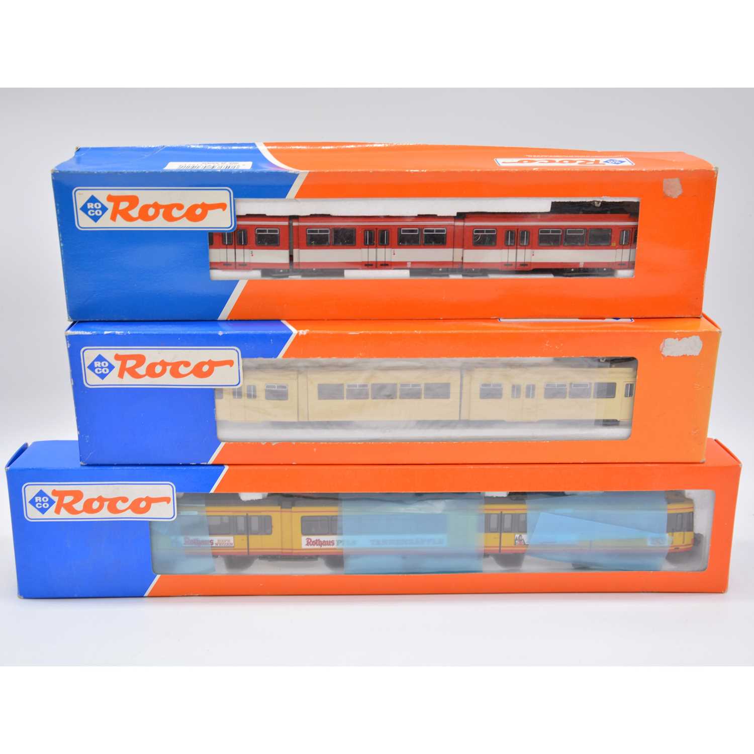 Lot 395 - Three Roco HO gauge model railway trams