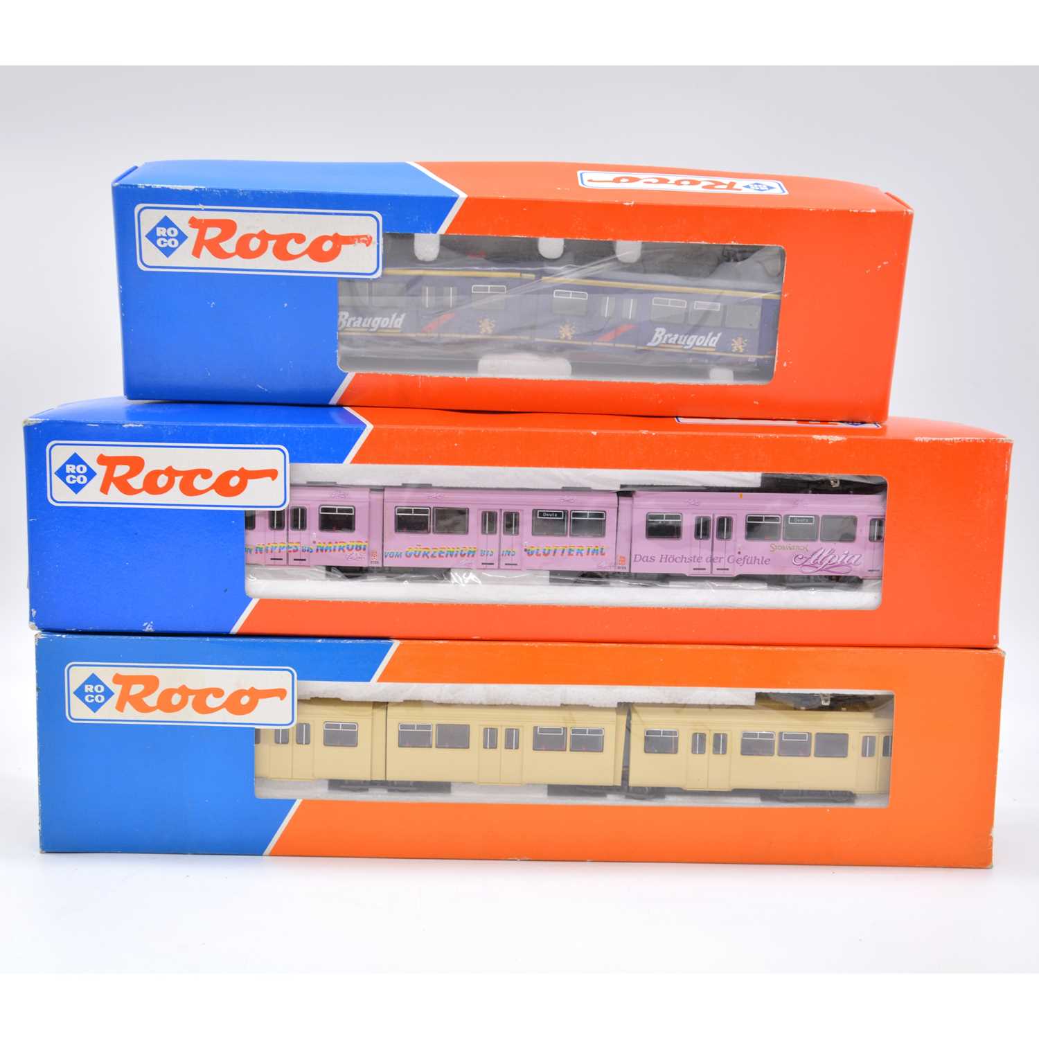 Lot 394 - Three Roco HO gauge model railway trams