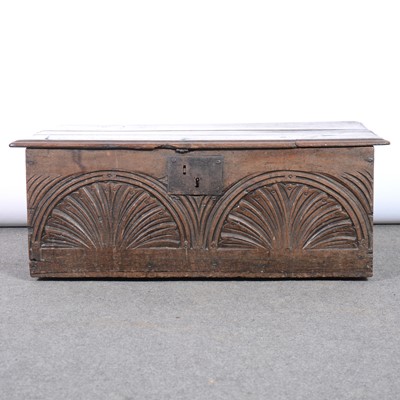 Lot 287 - Joined oak bible box, 18th Century