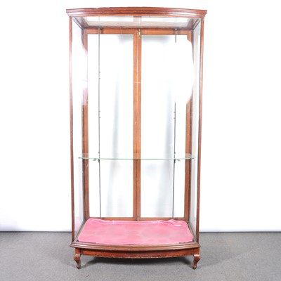 Lot 258 - Edwardian bowfront shop display cabinet