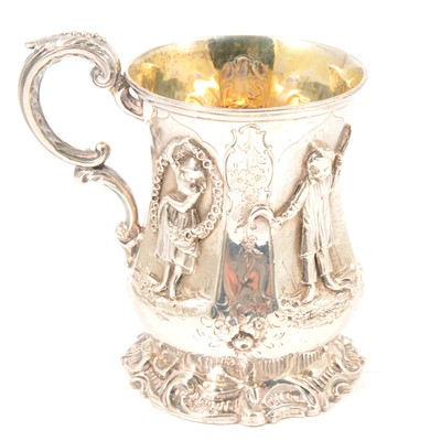 Lot 248 - Victorian silver tankard, George John Richards, London 1854.