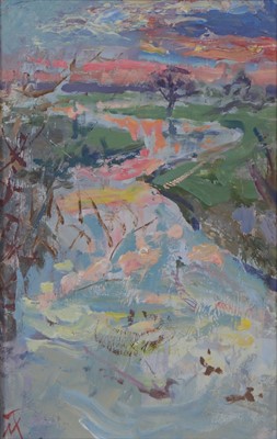 Lot 198 - Margaret Thomas, River Sunset - Winter