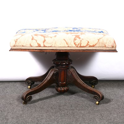 Lot 354 - Victorian rosewood pedestal stool