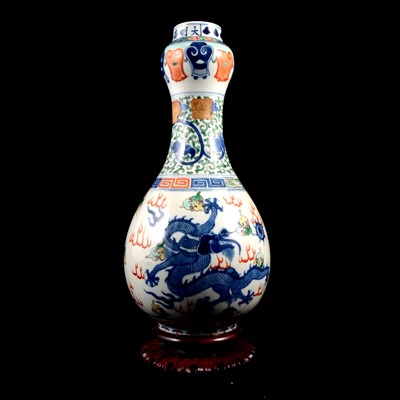 Lot 6 - Chinese porcelain bottle vase, probably 19th/20th Century