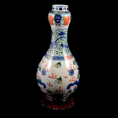 Lot 6 - Chinese porcelain bottle vase, probably 19th/20th Century