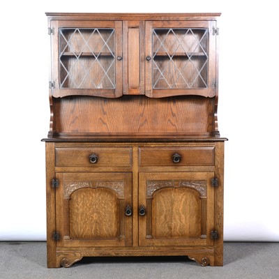 Lot 497 - Reproduction oak dresser, bookcase and coffee table