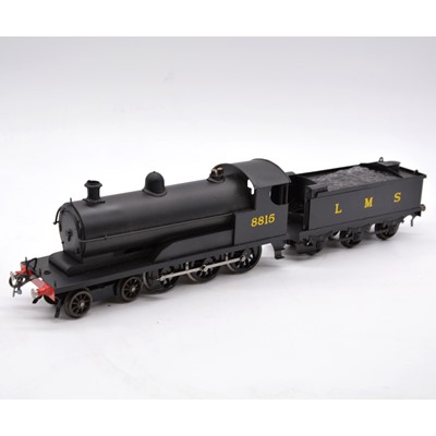 Lot 135 - Bernard Rigley O gauge model railway electric locomotive with tender, LMS 4-6-0