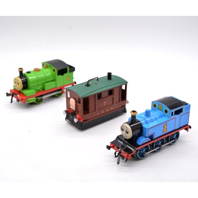 Lot 185 - Custom made O gauge model railway 'Thomas the Thank Engine' electric locomotives