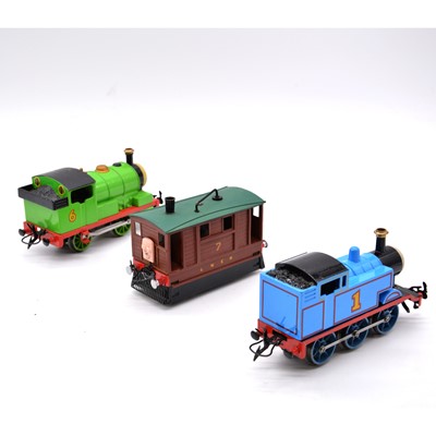 Lot 185 - Custom made O gauge model railway 'Thomas the Thank Engine' electric locomotives