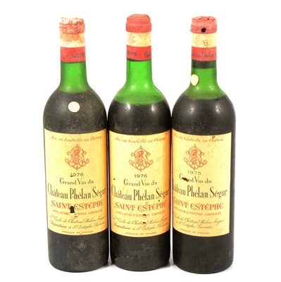 Lot 158 - 1976 Ch Phelan Segur, Saint Estephe (x2), and a bottle of 1975 vintage